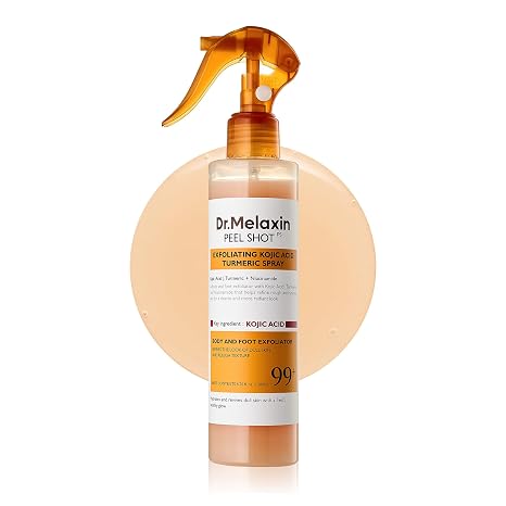 Dr.Melaxin Cuidado de Queratina Corporal Ácido Kójico Cúrcuma Spray Exfoliante Suave Solución Peeling Cuidado de la Piel Coreano Para Todos Los Tipos de Piel 200ml