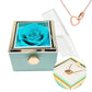 Rosa Eterna con Collar Grabado en Acero Inoxidable