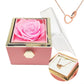 Rosa Eterna con Collar Grabado en Acero Inoxidable