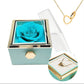 Rosa Eterna con Collar Grabado en Acero Inoxidable
