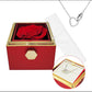 Rosa Eterna con Collar Grabado en Acero Inoxidable